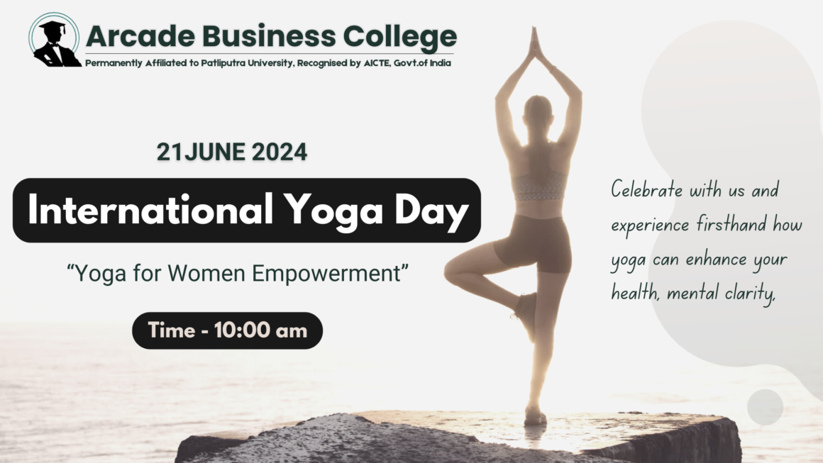 yoga day at arcade business college